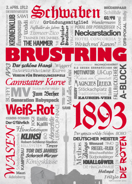Wörterposter Stuttgart Brustring