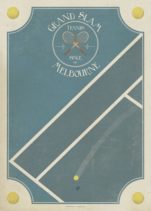 Tennis Grand Slam Melbourne – Poster und Leinwand 1 Poster Grand Slam Melbourne